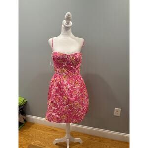 Lilly Pulitzer Georgie Chum Bucket Underwire Bustier Fit Flare Dress Size 8, NWT